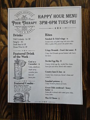 Menu photo 1 Pour Therapy Az Casa Grande, AZ Menu photo 1 Pour Therapy Az Casa Grande, AZ