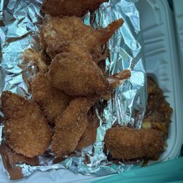 "Fried shrimp" that clearly came from a bag