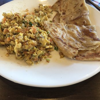 Kettle'e - Egg Bhurji (Indian-style scrambled eggs with Parantha) - Indian Near Me - Santa Clara, California Kettle'e - Egg Bhurji (Indian-style scrambled eggs with Parantha) - Indian Near Me - Santa Clara, California