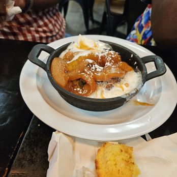Old Lady Gang - Peach Cobbler Bread Pudding - Southern Near Me - Atlanta, Georgia Old Lady Gang - Peach Cobbler Bread Pudding - Southern Near Me - Atlanta, Georgia