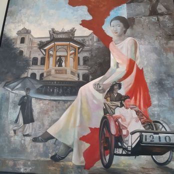 Pho In Love - Gorgeous painting of a regal Vietnamese lady. - Vietnamese Near Me - Richmond Hill, Ontario
