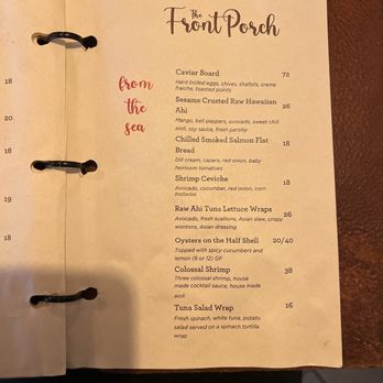 The Front Porch - Menu - Cocktail Bars Near Me - Palm Springs, California The Front Porch - Menu - Cocktail Bars Near Me - Palm Springs, California