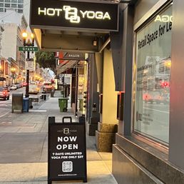 Hot yoga front Hot yoga front