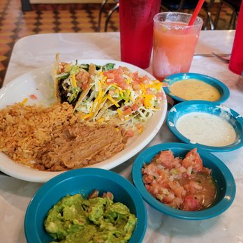 Chuy's - Crispy beef tacos, guac, quest, jalapeño ranch, salsa, strawberry margarita swirl - Tex-Mex Near Me - Austin, Texas Chuy's - Crispy beef tacos, guac, quest, jalapeño ranch, salsa, strawberry margarita swirl - Tex-Mex Near Me - Austin, Texas
