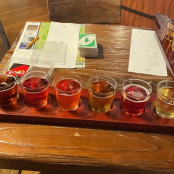 Tapped Apple Cidery & Winery - Flight including some ciders and some wines - Wineries Near Me - Westerly, Rhode Island Tapped Apple Cidery & Winery - Flight including some ciders and some wines - Wineries Near Me - Westerly, Rhode Island