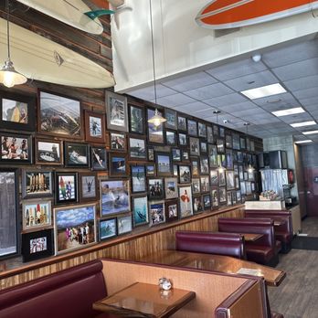 Pizza My Heart - a surfboard hanging from the ceiling - Pizza Near Me - San Ramon, California Pizza My Heart - a surfboard hanging from the ceiling - Pizza Near Me - San Ramon, California