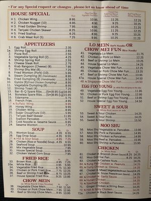 Menu photo 1 Yang's Restaurant Lancaster, PA