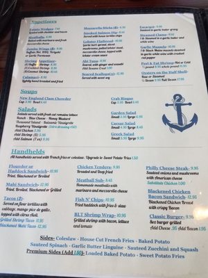 Menu photo 6 The Anchor Flagler Beach, FL