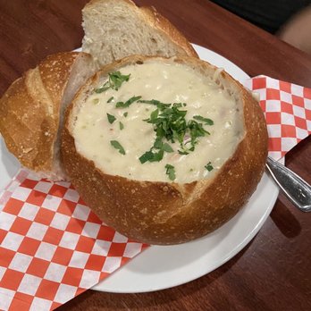 Rockfish Harbor Grill - Classic clam chowder bowl - Seafood Near Me - Monterey, California Rockfish Harbor Grill - Classic clam chowder bowl - Seafood Near Me - Monterey, California