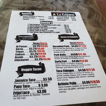 Taqueria La Esquina - Menu - Tacos Near Me - Tucson, Arizona Taqueria La Esquina - Menu - Tacos Near Me - Tucson, Arizona