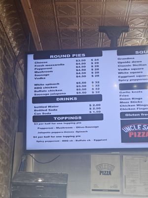 Menu photo 1 Uncle Sam's Pizza New York, NY Menu photo 1 Uncle Sam's Pizza New York, NY