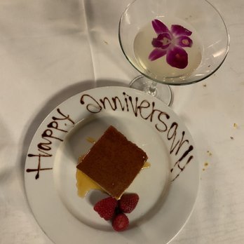 Coco Palm Restaurant - Flan with a special message - Cuban Near Me - Pomona, California