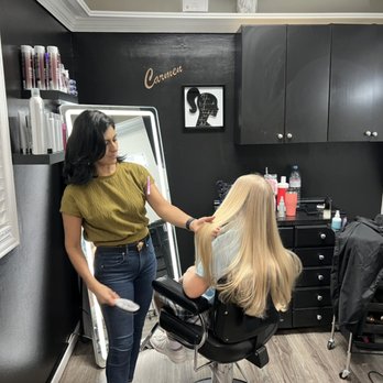 Looks By Carmen - Checking my work. - Hair Stylists Near Me - Irving, Texas Looks By Carmen - Checking my work. - Hair Stylists Near Me - Irving, Texas