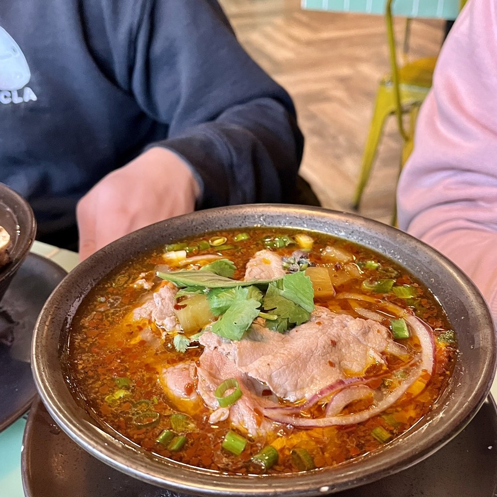 Ginger and Lemongrass - Spicy Lemongrass Pho ($13) - spicy oily kick! Not bad - Vietnamese Near Me - Whitestone, New York Ginger and Lemongrass - Spicy Lemongrass Pho ($13) - spicy oily kick! Not bad - Vietnamese Near Me - Whitestone, New York