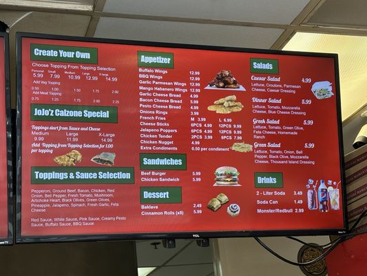 Menu photo 2 Jojo'z Pizza Sacramento, CA Menu photo 2 Jojo'z Pizza Sacramento, CA