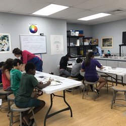Adventures In Art - Ms. Allison has AMAZING patience! Every student is working on a different drawing but she is able to help them all.