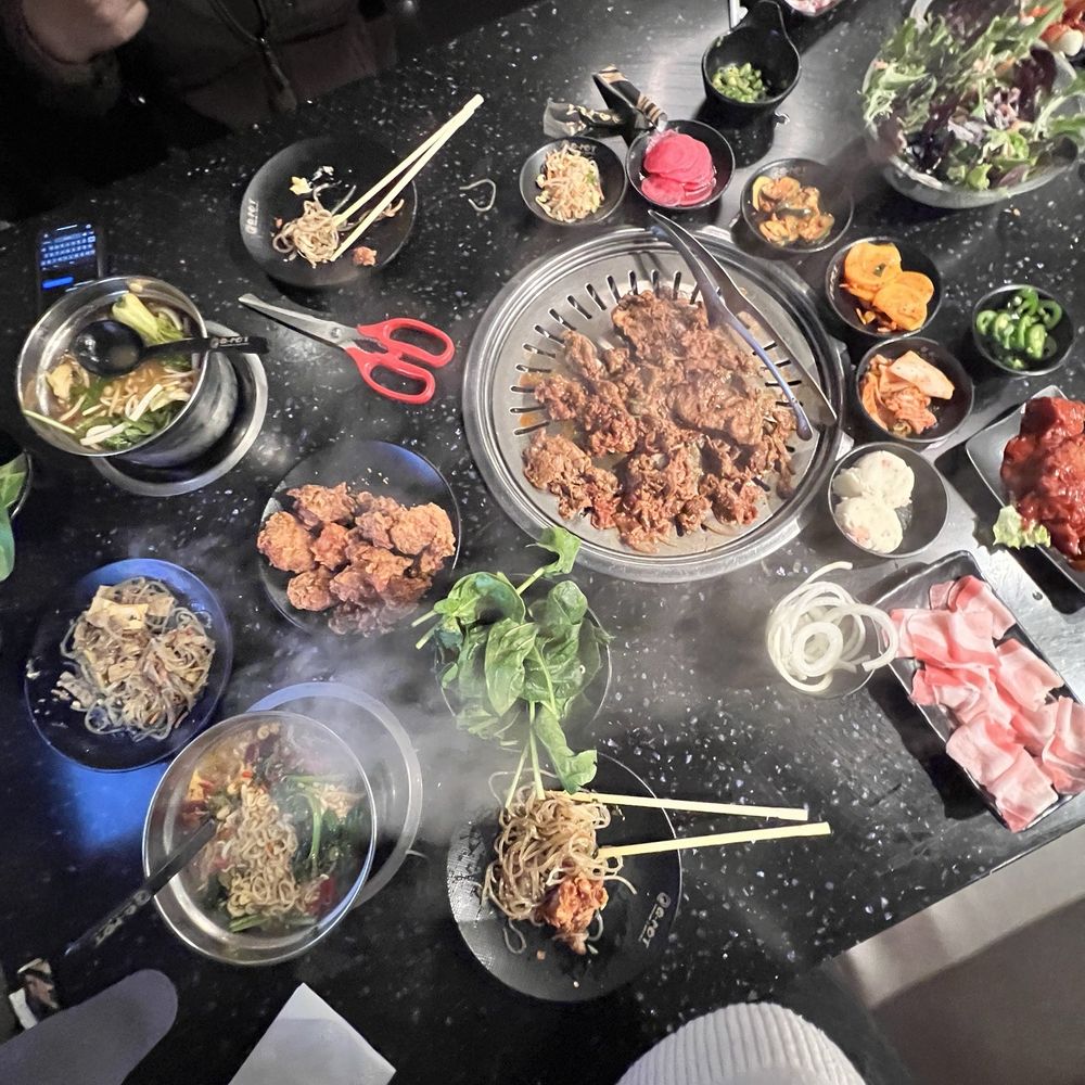 Q-POT - Japchae Hot Pot Meal Set SPICY BEEF BULGOGI (1lb) SPICY CHICKEN (1lb) Rice - Korean Near Me - San Jose, California Q-POT - Japchae Hot Pot Meal Set SPICY BEEF BULGOGI (1lb) SPICY CHICKEN (1lb) Rice - Korean Near Me - San Jose, California