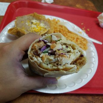 Los Jilberto's Taco Shop - Fish Burrito guts - Mexican Near Me - Temecula, California