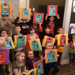 Open Arts Studio - My son's birthday party here. He had the instructor teach everyone how to paint R2D2. Most kids are 5-6 years old only!