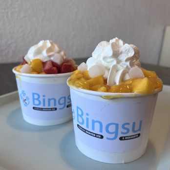 IC Bingsu - Mango & Strawberry Bingsu; Mango Bingsu. - Desserts Near Me - Hillsboro, Oregon
