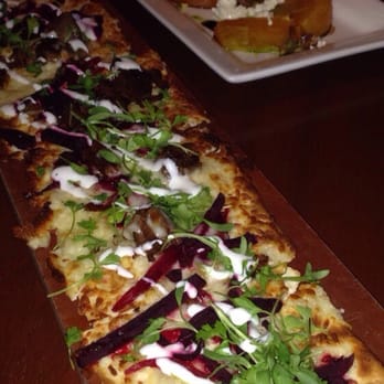 Seasons 52 - Golden Beet Salad & Short Rib Flatbread - New American Near Me - Costa Mesa, California Seasons 52 - Golden Beet Salad & Short Rib Flatbread - New American Near Me - Costa Mesa, California