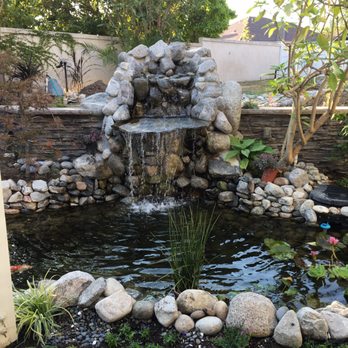 Koi Masters USA - Jakes waterfall idea came out awesome - Pool Cleaners Near Me - Orange, California