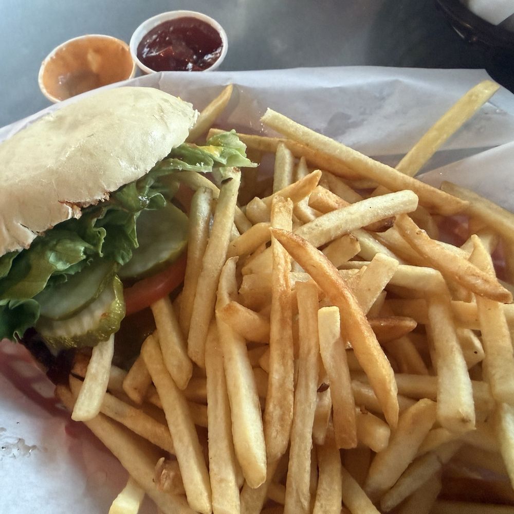 Big Chico Burger - 1/2 lb. Bacon Combo -- more fries than you can shake a stick at! - Burgers Near Me - Chico, California