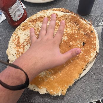 Totin's Diner - We measured this pancake at 12 inches by 11 inches - Diners Near Me - Wexford, Pennsylvania Totin's Diner - We measured this pancake at 12 inches by 11 inches - Diners Near Me - Wexford, Pennsylvania