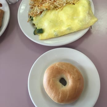 Sunrise Restaurant - Veggie Omelet, hash browns and a bagel for my sister. - Breakfast & Brunch Near Me - Tybee Island, Georgia Sunrise Restaurant - Veggie Omelet, hash browns and a bagel for my sister. - Breakfast & Brunch Near Me - Tybee Island, Georgia
