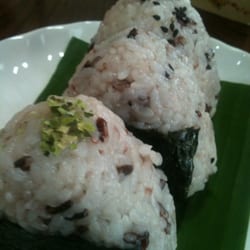 Zaan Japanese Tea House - Onigiri (rice balls): comes in a set of three with tuna, salmon and egg fillings. Warm, lightly salted and makes for a great meal on its own