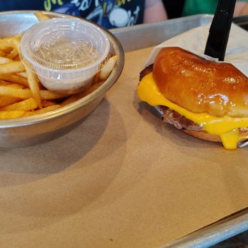 Proudest Monkey - Burger and fries for my kid. - Burgers Near Me - Bryan, Texas