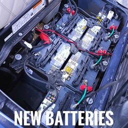 Clovis Motorsports - batteries in golf cart