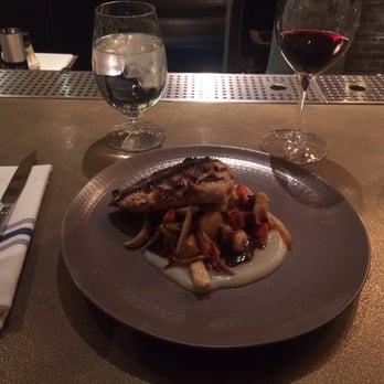 Shaker + Spear - Chicken with roasted root vegetables and puréed cauliflower. - Seafood Near Me - Seattle, Washington