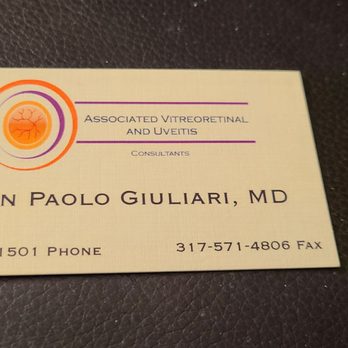 Gian Paolo Giuliari, MD - Gian Paolo Guiliari M.D. business card - Ophthalmologists Near Me - Indianapolis, Indiana Gian Paolo Giuliari, MD - Gian Paolo Guiliari M.D. business card - Ophthalmologists Near Me - Indianapolis, Indiana