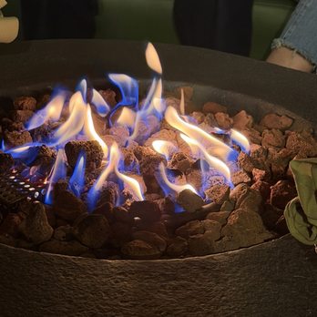 Tiki Kai - Fire pit outside that was our small table - Tiki Bars Near Me - Hermosa Beach, California