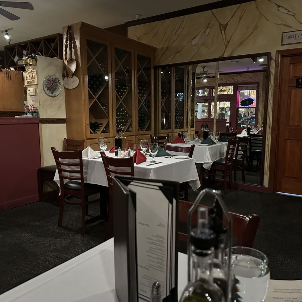 the dining area of a restaurant