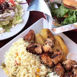 Chicken Souvlaki on a Pita