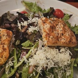 Greek salad with salmon Greek salad with salmon