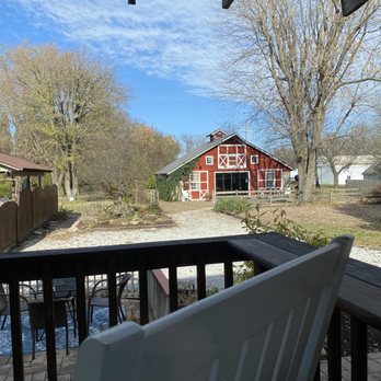 WaterTower Estates - View into the outside seating area - Wine Tasting Room Near Me - Terre Haute, Indiana