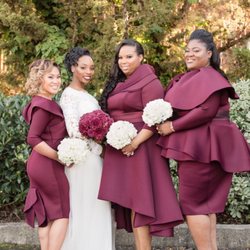 Daniell Design Studio - Bridesmaid dresses custom made out of neoprene.