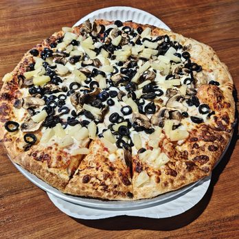 Tony's Pizza - Medium pizza with olives pineapple and mushroom - Pizza Near Me - Tejon Ranch, California Tony's Pizza - Medium pizza with olives pineapple and mushroom - Pizza Near Me - Tejon Ranch, California