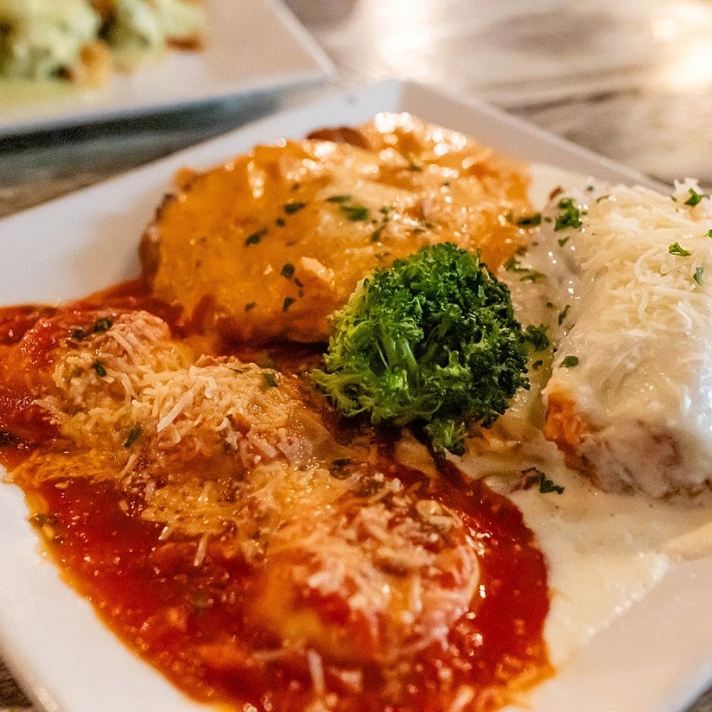 On the Corner Grill - Italian Trio: Lasagna, Ravioli, and Chicken Parm - Italian Near Me - Derry, New Hampshire