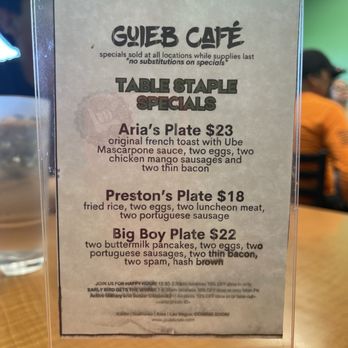 Guieb Cafe - Specials - New American Near Me - Honolulu, Hawaii Guieb Cafe - Specials - New American Near Me - Honolulu, Hawaii