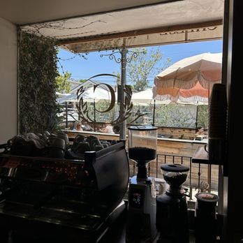 The Cellar - coffee machine with patio view - Wine Bars Near Me - San Clemente, California The Cellar - coffee machine with patio view - Wine Bars Near Me - San Clemente, California