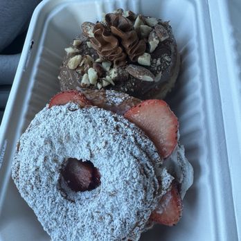 Knead Donuts & Tea - Nutella Kronut & Strawberry Kronut - Donuts Near Me - Long Beach, California Knead Donuts & Tea - Nutella Kronut & Strawberry Kronut - Donuts Near Me - Long Beach, California