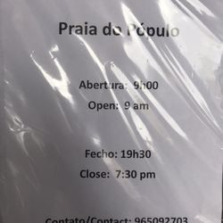 Praia das Milicias - Opening hours