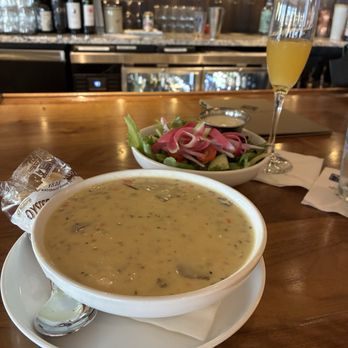 Scarlet Kitchen & Bar - Chicken and Rice soup with a side salad. - Breakfast & Brunch Near Me - Red Wing, Minnesota Scarlet Kitchen & Bar - Chicken and Rice soup with a side salad. - Breakfast & Brunch Near Me - Red Wing, Minnesota