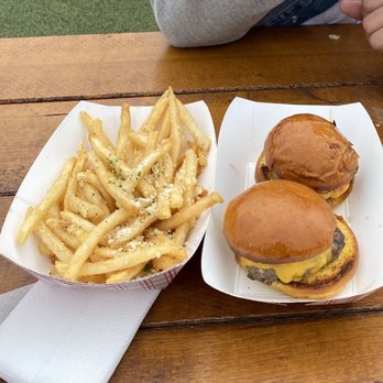 Upper Cut - Mini Cut sliders and garlic Parmesan fries. Tasty! - Food Trucks Near Me - San Francisco, California
