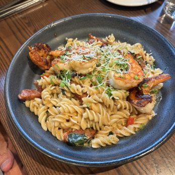Burtons Grill & Bar - Cajun Shrimp Pasta - New American Near Me - Wayne, Pennsylvania Burtons Grill & Bar - Cajun Shrimp Pasta - New American Near Me - Wayne, Pennsylvania