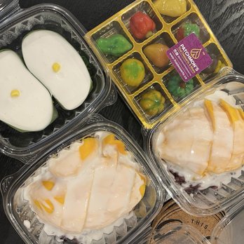 Patchmon's Thai Desserts & More - Ta goe (3.5/5), luk choup (5/5) mango sticky rice (3.5/5) - Desserts Near Me - Toronto, Ontario Patchmon's Thai Desserts & More - Ta goe (3.5/5), luk choup (5/5) mango sticky rice (3.5/5) - Desserts Near Me - Toronto, Ontario